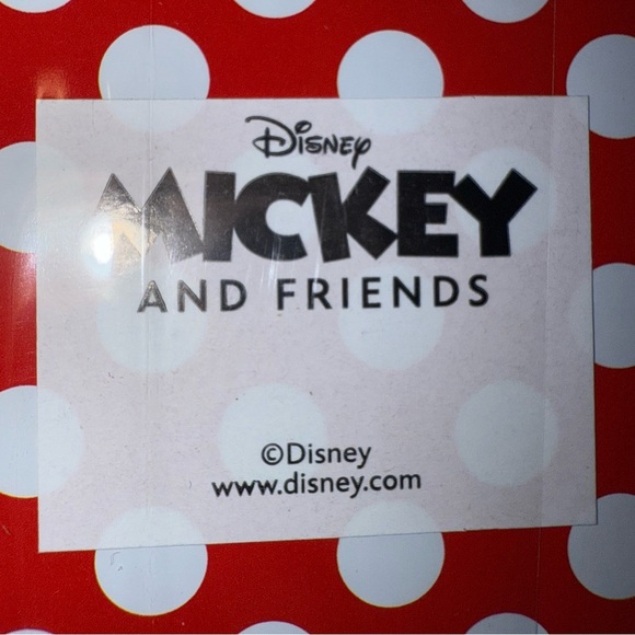 Disney Mickey & Friends 6 Piece Coaster Set Mickey Minnie Mouse Red White - Picture 7 of 10